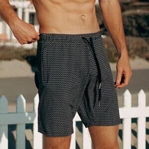 Albion Fit Men’s Wind and Sea Shorts in Midnight Dash Swimsuit Shorts Size 30